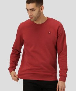 Sweatshirts & Hoodies Clean Cut Copenhagen | Basic Organic Bomuld Sweatshirt - Brick Rod