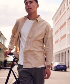 Skjorter & Overskjorter Clean Cut Copenhagen | Bomuld/Hor Skjorte - Khaki