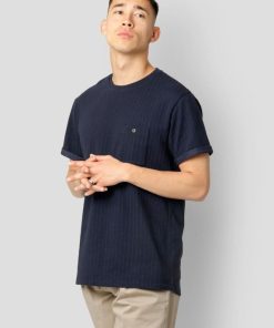 T-Shirts Clean Cut Copenhagen | Timothy Structured T-Shirt - Mork Navy