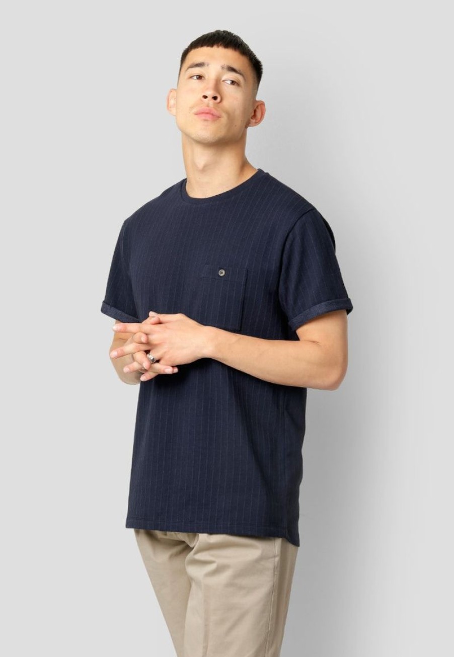 T-Shirts Clean Cut Copenhagen | Timothy Structured T-Shirt - Mork Navy