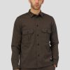 Overskjorter Clean Cut Copenhagen | Milano Pocket Overshirt - Brun Melange