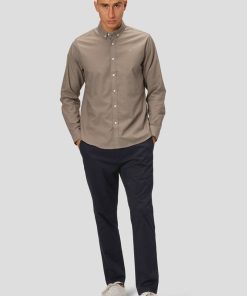 Skjorter & Overskjorter Clean Cut Copenhagen | Oxford Stretch Shirt - Stovet Gron