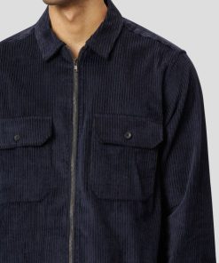 Overskjorter Clean Cut Copenhagen | Myles Corduroy Overshirt - Navy