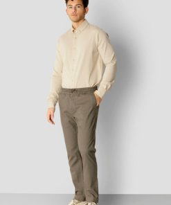 Skjorter Clean Cut Copenhagen | Hudson Jersey Stretch Skjorte - Sand Melange