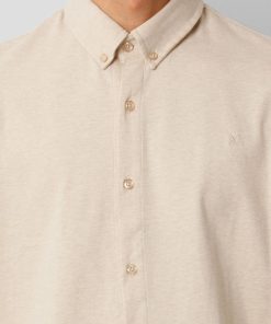 Skjorter Clean Cut Copenhagen | Hudson Jersey Stretch Skjorte - Sand Melange