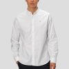 Skjorter Clean Cut Copenhagen | Oxford Mandarin Collar Stretch Shirt - Hvid