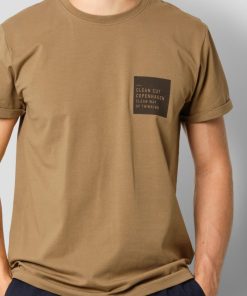 T-Shirts Clean Cut Copenhagen | Jake Organic T-Shirt - Dark Camel / Dark Camel