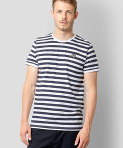 T-Shirts Clean Cut Copenhagen | Basic Organic Stribet T-Shirt - Navy