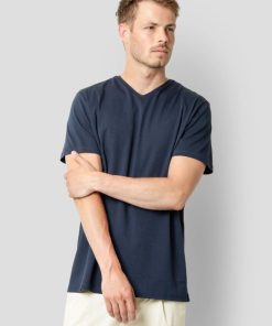 T-Shirts Clean Cut Copenhagen | Madrid V-Neck T-Shirt - Mork Navy