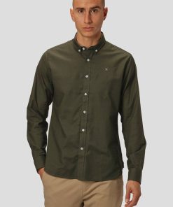 Skjorter Clean Cut Copenhagen | Oxford Stretch Shirt - Army