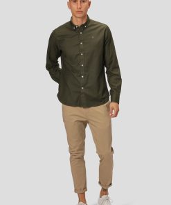 Skjorter Clean Cut Copenhagen | Oxford Stretch Shirt - Army