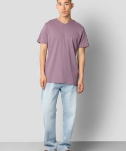 T-Shirts Clean Cut Copenhagen | Madrid V-Neck T-Shirt - Dusty Purple