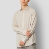 Skjorter & Overskjorter Clean Cut Copenhagen | Jamie Cotton/Linen Shirt - Sand Melange