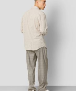 Skjorter & Overskjorter Clean Cut Copenhagen | Jamie Cotton/Linen Shirt - Sand Melange