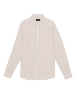 Skjorter & Overskjorter Clean Cut Copenhagen | Jamie Cotton/Linen Shirt - Sand Melange