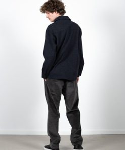 Skjorter & Overskjorter Clean Cut Copenhagen | Dean Flannel Bonded Overshirt - Dark Navy Melange