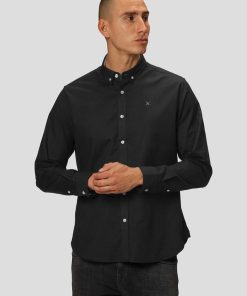 Skjorter Clean Cut Copenhagen | Oxford Stretch Shirt - Sort