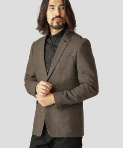 Blazere Clean Cut Copenhagen | Santos 2-Button Wool Blazer - Brown Mix