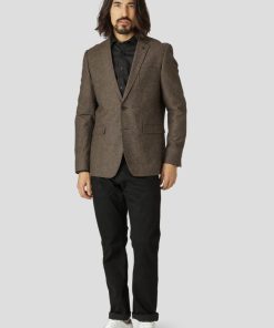 Blazere Clean Cut Copenhagen | Santos 2-Button Wool Blazer - Brown Mix