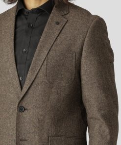 Blazere Clean Cut Copenhagen | Santos 2-Button Wool Blazer - Brown Mix