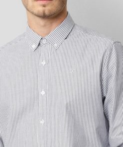 Skjorter & Overskjorter Clean Cut Copenhagen | Oxford Striped Stretch Shirt - Navy Striped