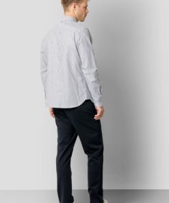 Skjorter & Overskjorter Clean Cut Copenhagen | Oxford Striped Stretch Shirt - Navy Striped