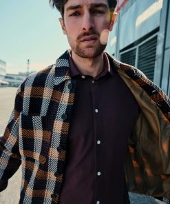 Overskjorter Clean Cut Copenhagen | Antonie Checked Overshirt - Rust Orange Check