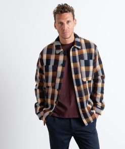 Overskjorter Clean Cut Copenhagen | Antonie Checked Overshirt - Rust Orange Check