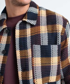 Overskjorter Clean Cut Copenhagen | Antonie Checked Overshirt - Rust Orange Check