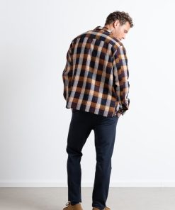 Overskjorter Clean Cut Copenhagen | Antonie Checked Overshirt - Rust Orange Check