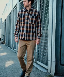 Overskjorter Clean Cut Copenhagen | Antonie Checked Overshirt - Rust Orange Check