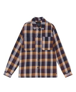 Overskjorter Clean Cut Copenhagen | Antonie Checked Overshirt - Rust Orange Check