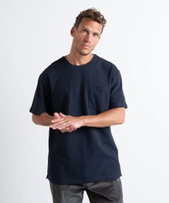 T-Shirts Clean Cut Copenhagen | Calton Cotton T-Shirt - Mork Navy