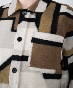 Overskjorter Clean Cut Copenhagen | Jones Graphic Overshirt - Brown Mix