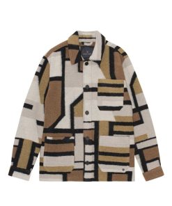 Overskjorter Clean Cut Copenhagen | Jones Graphic Overshirt - Brown Mix