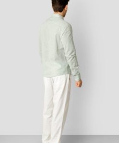 Skjorter Clean Cut Copenhagen | Jamie Cotton/Linen Shirt - Minty Green Melange