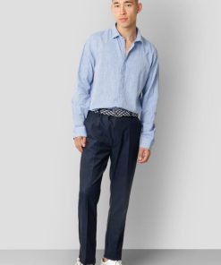 Skjorter & Overskjorter Clean Cut Copenhagen | Jamie Cotton/Linen Shirt - Bla Melange