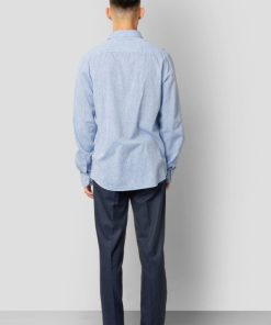 Skjorter & Overskjorter Clean Cut Copenhagen | Jamie Cotton/Linen Shirt - Bla Melange