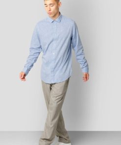 Skjorter & Overskjorter Clean Cut Copenhagen | Jamie Cotton/Linen Shirt - Bla Melange