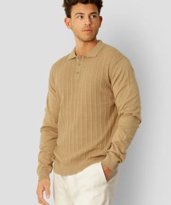 Strik Clean Cut Copenhagen | Otis Xo Knitted Polo - Sand Melange