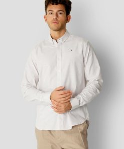 Skjorter & Overskjorter Clean Cut Copenhagen | Oxford Striped Stretch Shirt - Khaki Striped