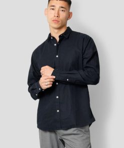 Skjorter Clean Cut Copenhagen | Bomuld/Hor Skjorte - Navy