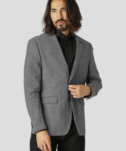 Blazere Clean Cut Copenhagen | Santos 2-Button Wool Blazer - Black Mix