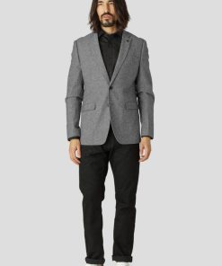 Blazere Clean Cut Copenhagen | Santos 2-Button Wool Blazer - Black Mix