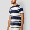 T-Shirts Clean Cut Copenhagen | Bradley Cotton T-Shirt - Navy/Ecru