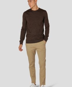 Strik Clean Cut Copenhagen | Merino Wool Knitted Jumper - Brun Melange