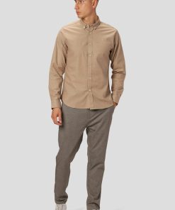 Skjorter & Overskjorter Clean Cut Copenhagen | Oxford Stretch Shirt - Kamel