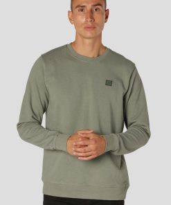 Sweatshirts & Hoodies Clean Cut Copenhagen | Basic Organic Bomuld Sweatshirt - Stovet Gron