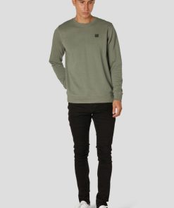 Sweatshirts & Hoodies Clean Cut Copenhagen | Basic Organic Bomuld Sweatshirt - Stovet Gron