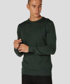 Strik Clean Cut Copenhagen | Merino Wool Knitted Jumper - Bottle Gron